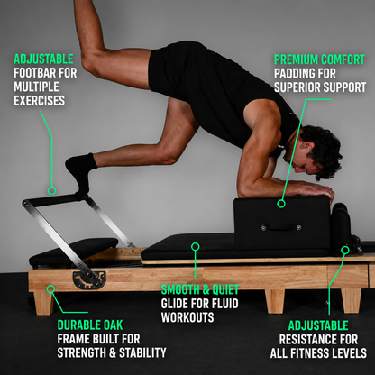 GymSets Studio Oak Reformer Pilates Machine