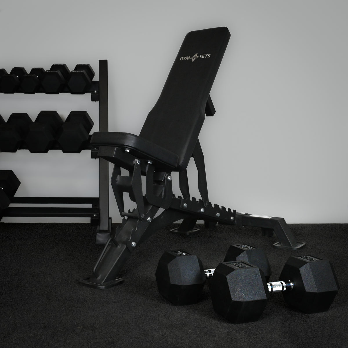 Banco de Musculación Comercial GYMSETS con Tres Patas