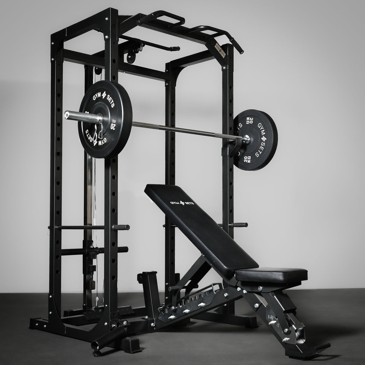 Jaula de Potencia GymSets P100 con Sistema de Poleas