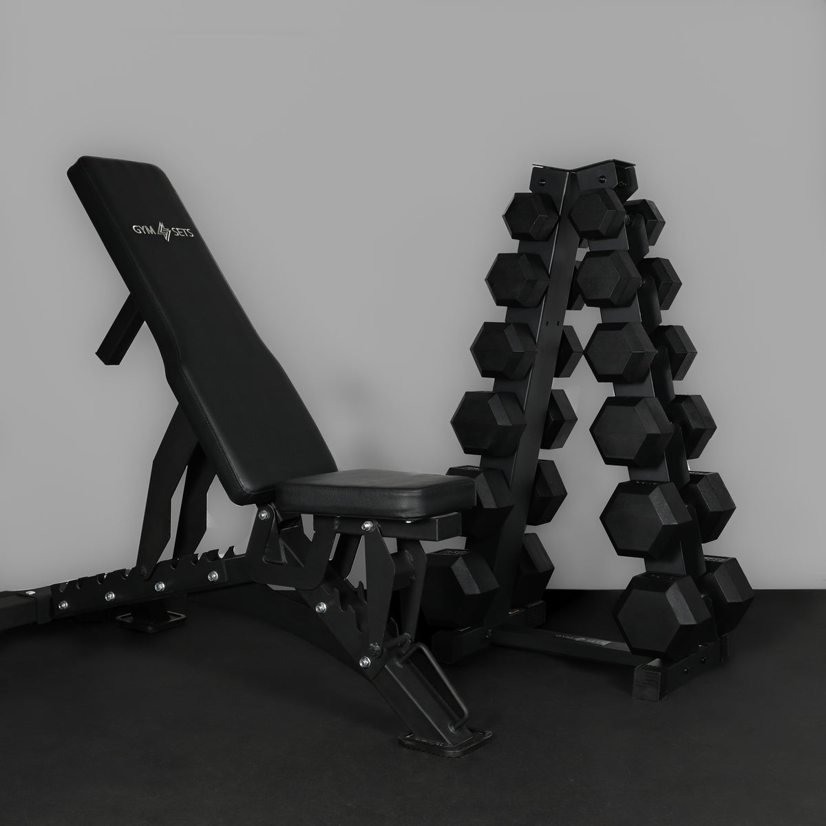 Banco de Musculación Comercial GYMSETS con Tres Patas