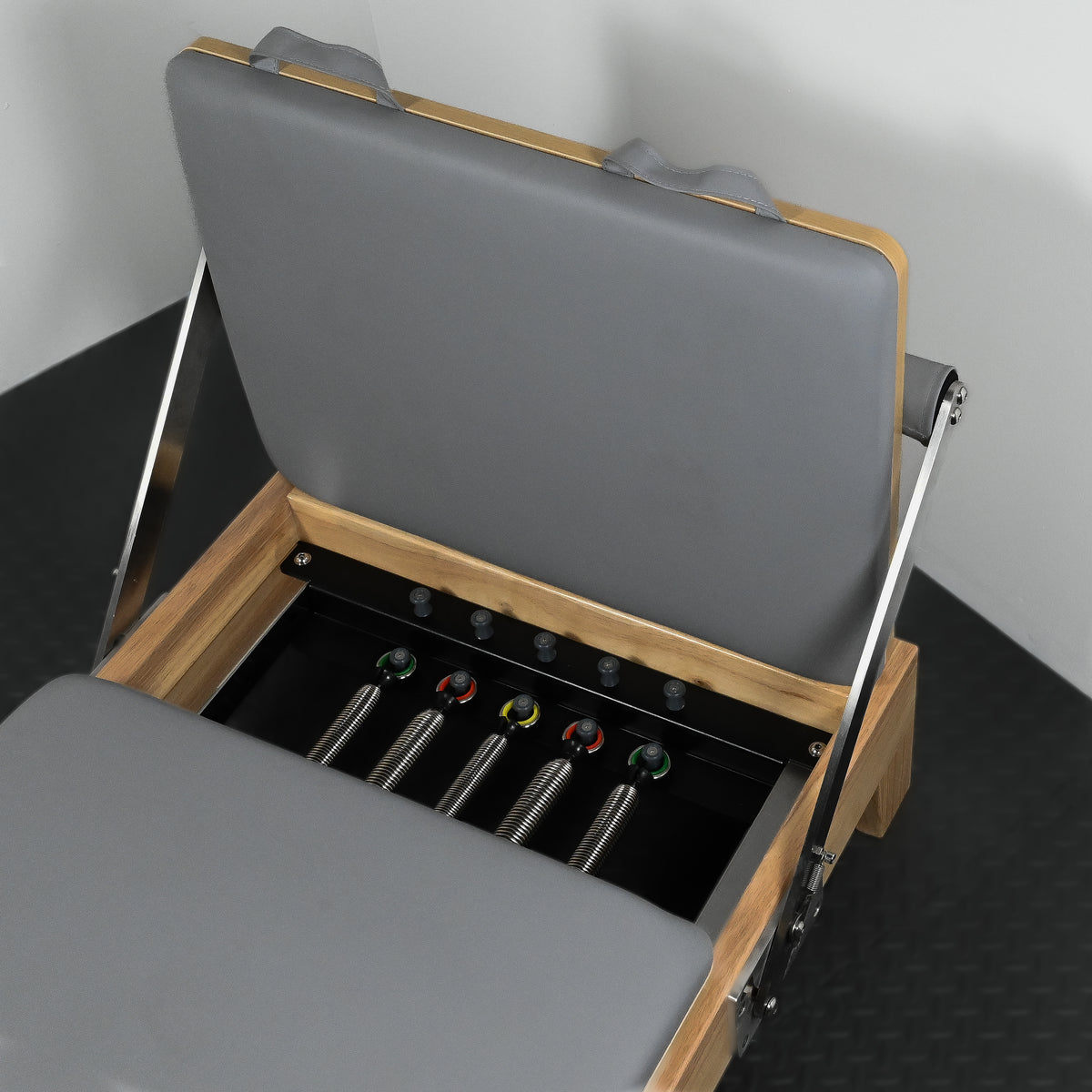 GymSets Flodable Oak Reformer Pilates Machine - Full Size Studio Grade