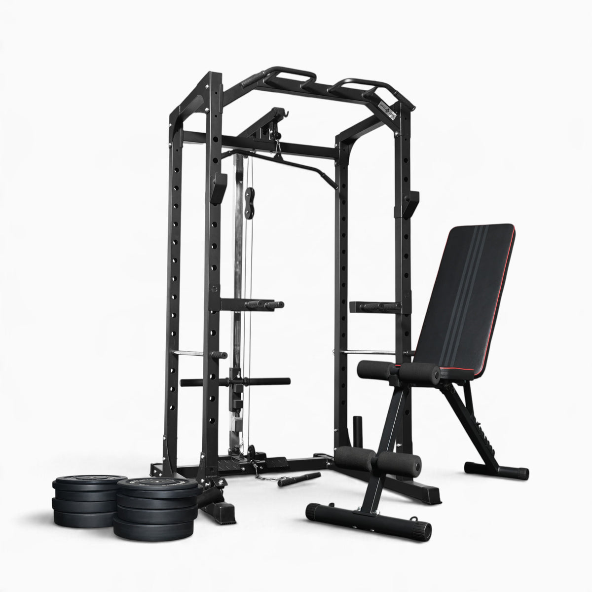 Jaula de Potencia GymSets P100 con Sistema de Poleas