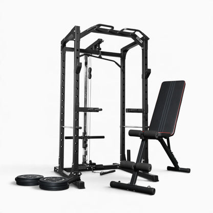 Jaula de Potencia GymSets P100 con Sistema de Poleas