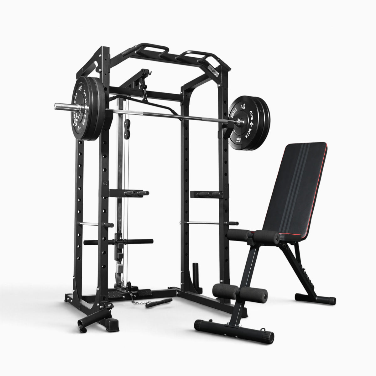 Jaula de Potencia GymSets P100 con Sistema de Poleas