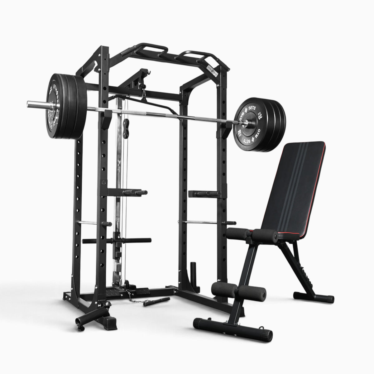 Jaula de Potencia GymSets P100 con Sistema de Poleas