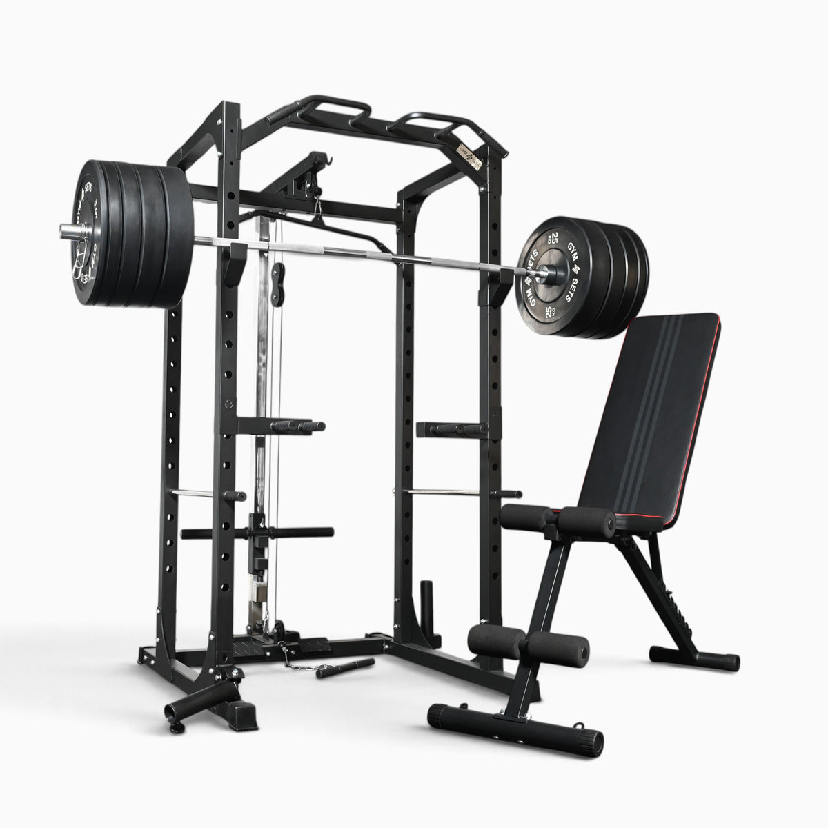 Jaula de Potencia GymSets P100 con Sistema de Poleas