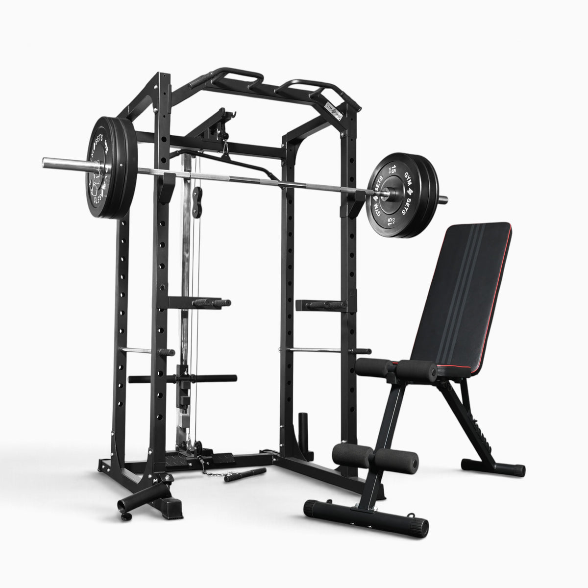 Jaula de Potencia GymSets P100 con Sistema de Poleas