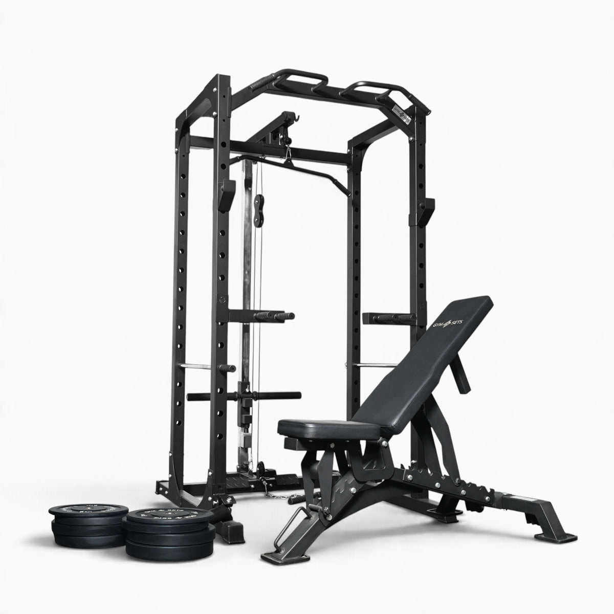 Jaula de Potencia GymSets P100 con Sistema de Poleas