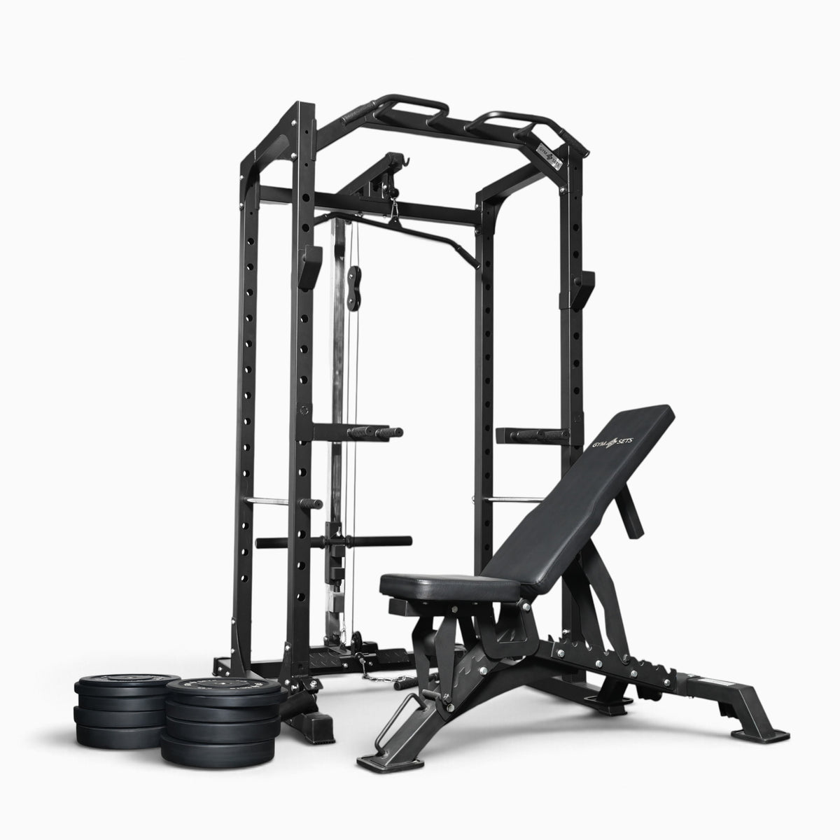 Jaula de Potencia GymSets P100 con Sistema de Poleas