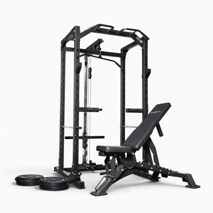 Jaula de Potencia GymSets P100 con Sistema de Poleas