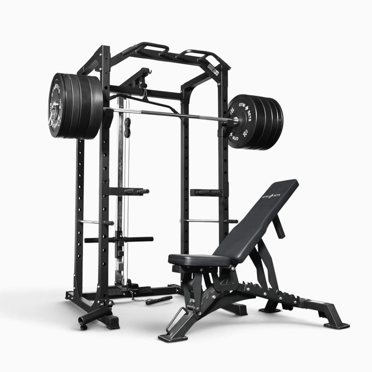 Jaula de Potencia GymSets P100 con Sistema de Poleas