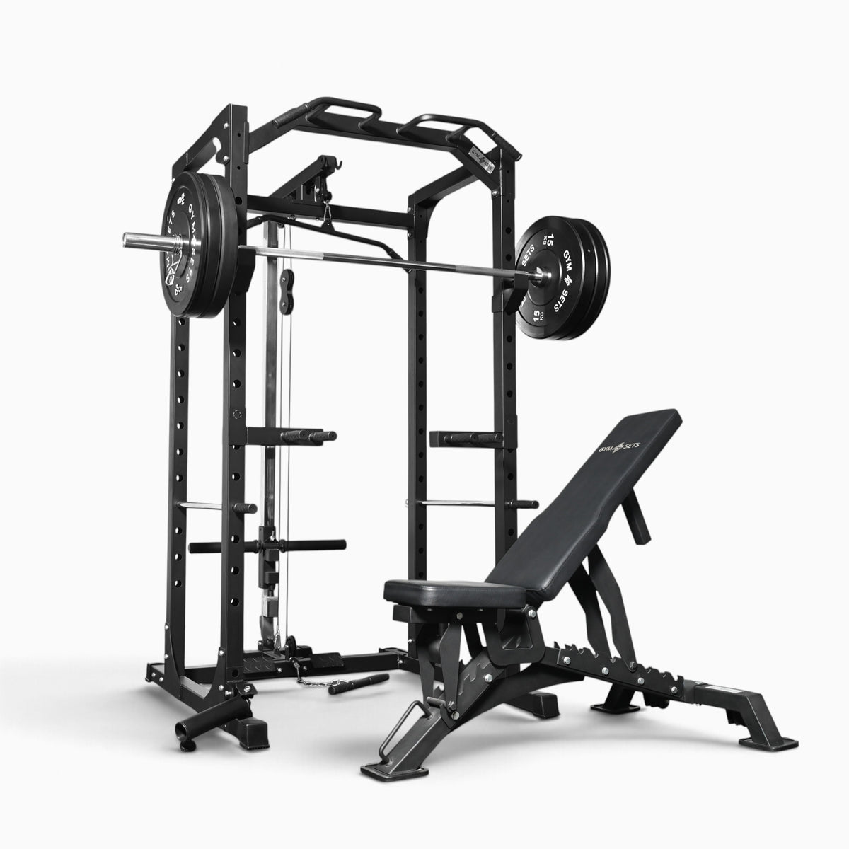 Jaula de Potencia GymSets P100 con Sistema de Poleas