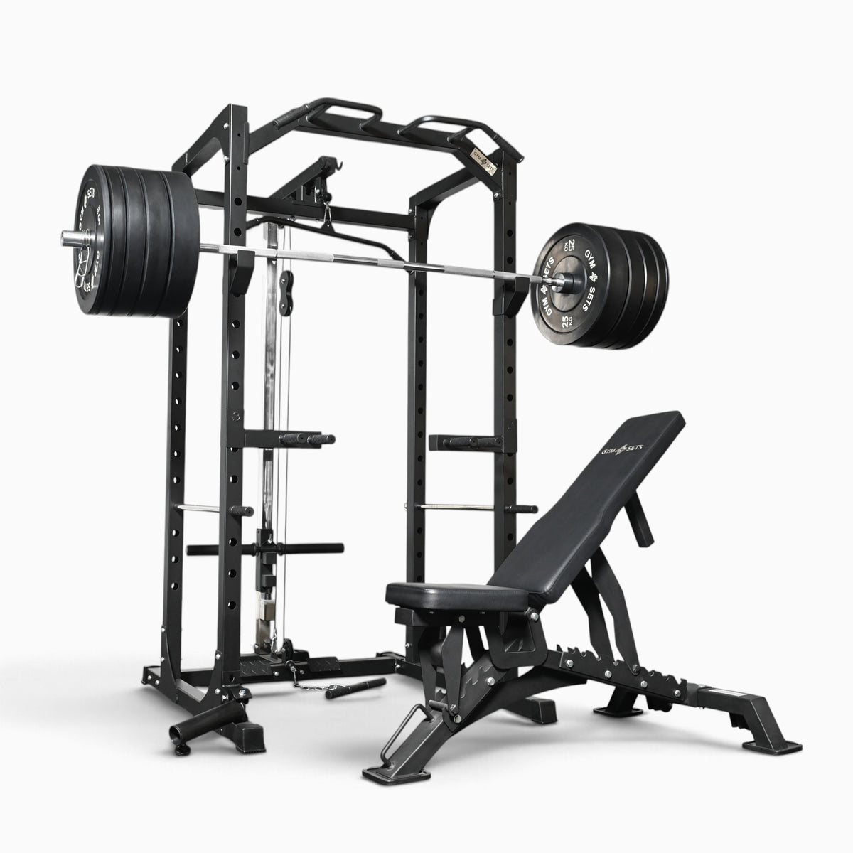 Jaula de Potencia GymSets P100 con Sistema de Poleas