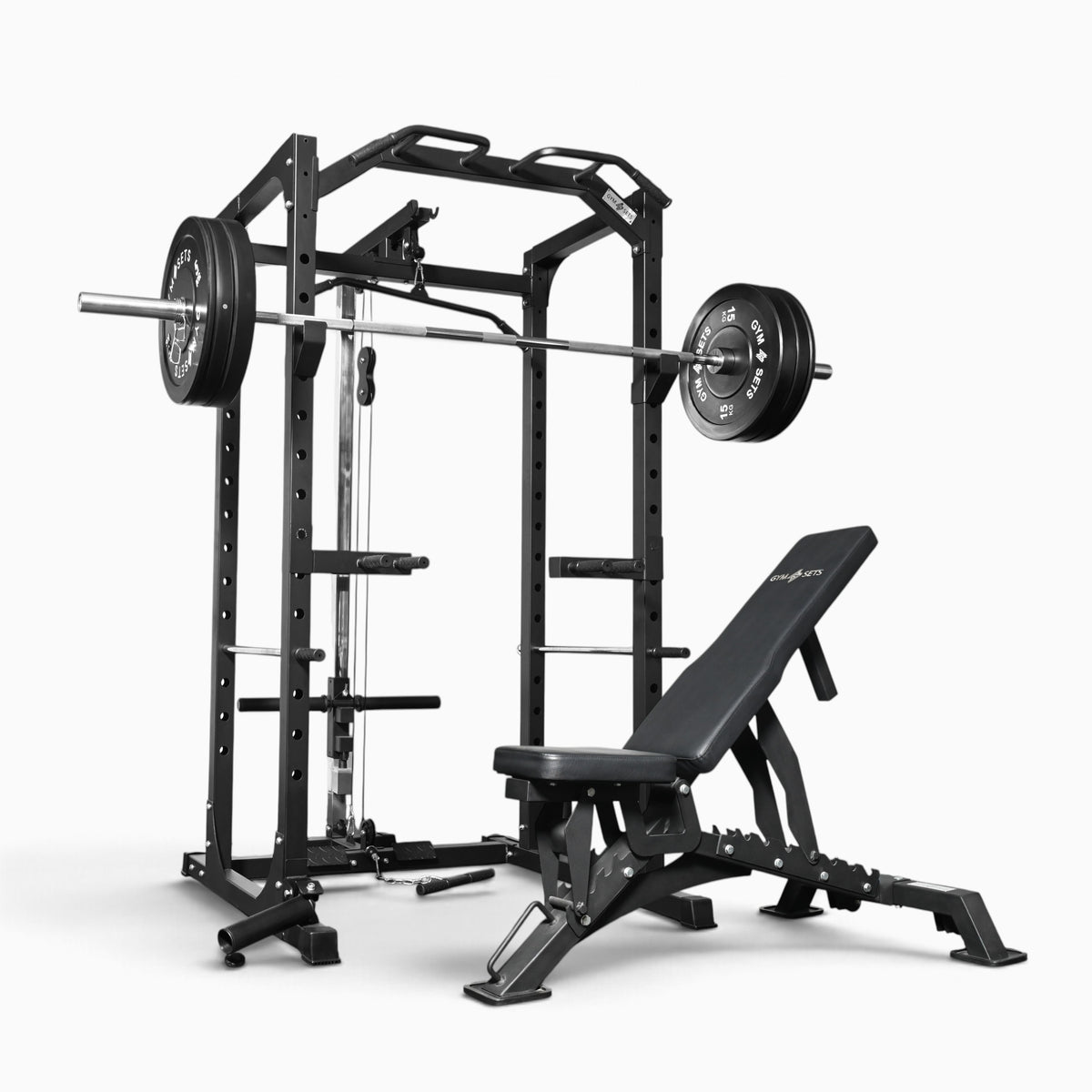 Jaula de Potencia GymSets P100 con Sistema de Poleas